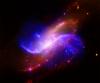 M106, Spitzer Space Telescope, X-ray: NASA/CXC/Univ. of Maryland/A.S. Wilson et al.; Optical: Pal.Obs. DSS; IR: NASA/JPL-Caltech; VLA: NRAO/AUI/NSF