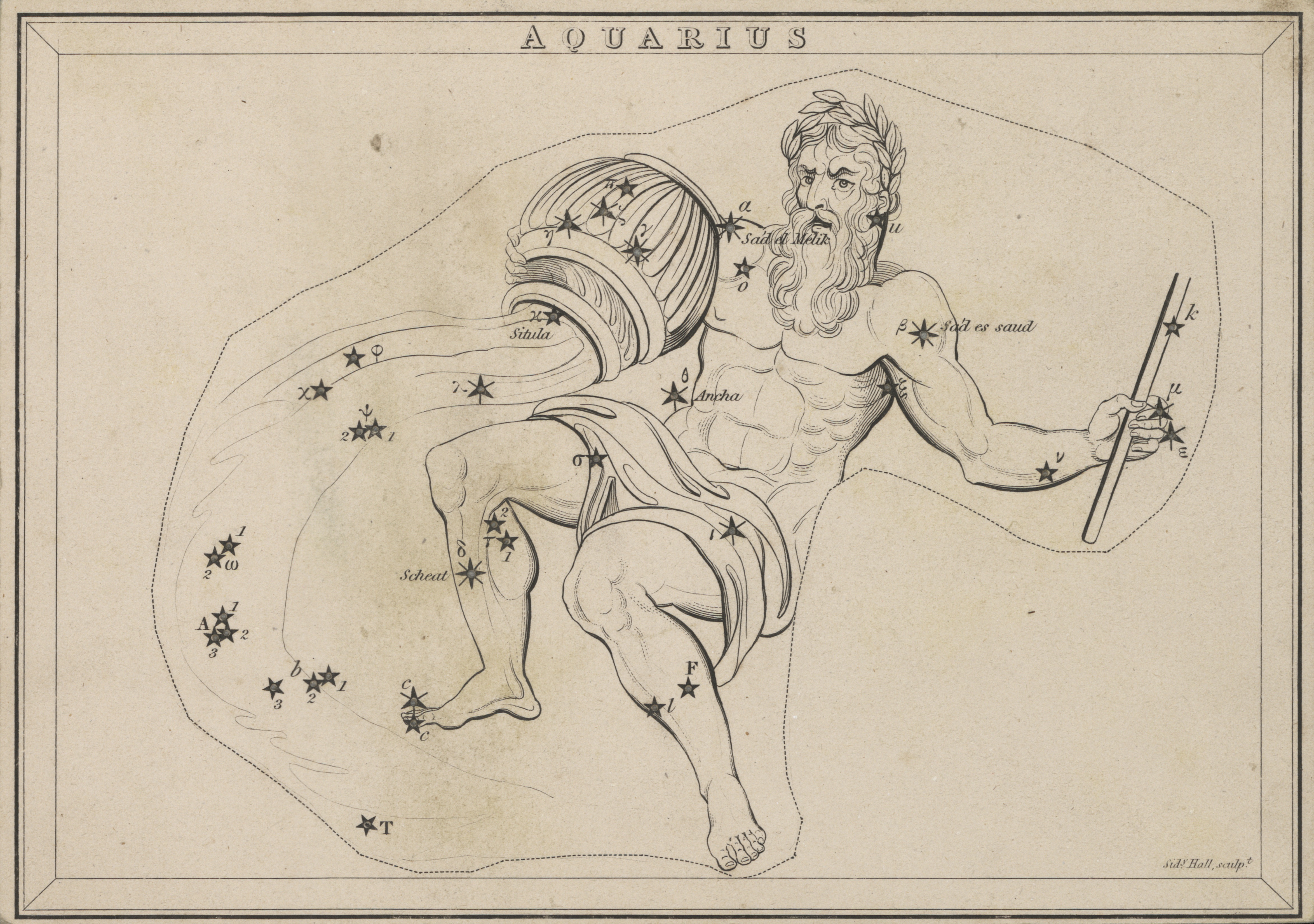 Urania's Mirror, 1825, Aquarius